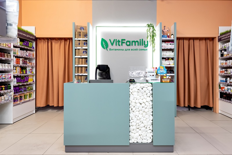 Торговое оборудование для магазина спортивного питания VitFamily
